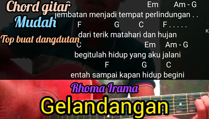 Chord Lagu Gelandangan Terbaru Trending 2024