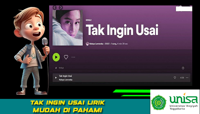 Lirik Lagu Tak Ingin Usai - Keisya Levronka